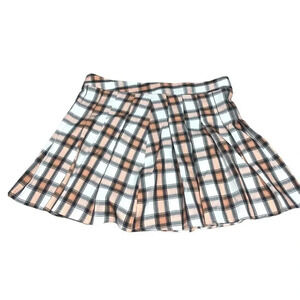 SHEIN plaid pleated micro mini